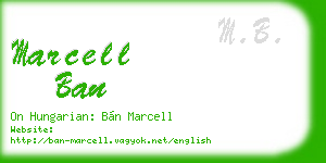 marcell ban business card