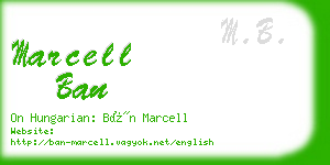 marcell ban business card